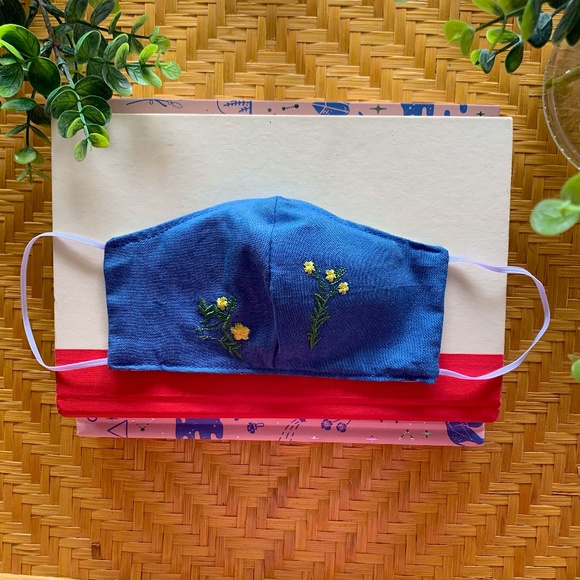 Accessories - Sold on Etsy Floral Embroidered Face Mask